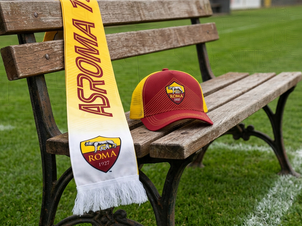 ROMA SCIARPA RASO DOPPIATA #ASROMA1927 | Ellepiu